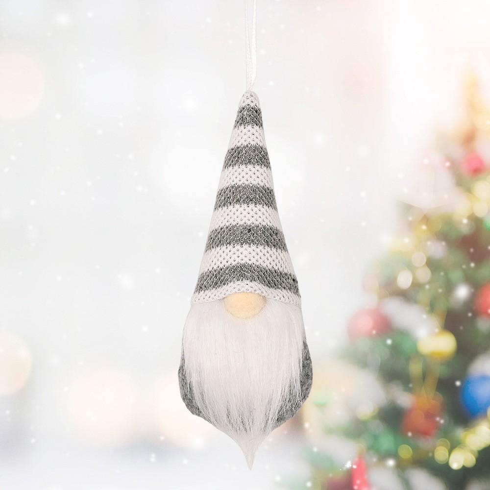 Knitted Woolen Christmas Gnome Doll for Elf Doll Xmas Tree Hanging Decoration Made with Fabric and Artificial Wool