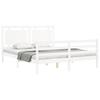 VidaXL Bed Frame with Headboard White 160x200 Cm Solid Wood 3194062