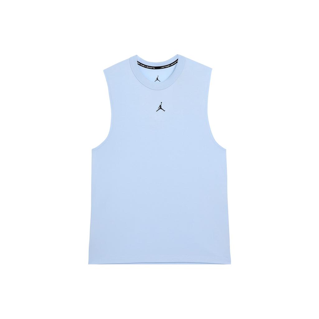 Jordan Sportowy Dri-FIT Jednolity Kolor Okrągły Dekolt Casual Szybkoschnąca Bezrękawnik Męski Top Kamienno-Niebieski FN5857441