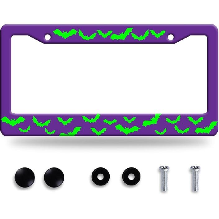 Butterfly License Plate Frame Beautiful Butterflies License Plate Stainless Steel Auto Parts With Screws Size 12.3" X 6.3" For Men Women