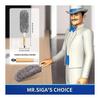 MR.SIGA Lint-Free Dust Remover Bamboo Handle Replaceable Head Washable Microfiber Duster for Home Cleaning