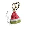Knitted Weaving Keychain Fruit Series Wool Crochet Pendant Fashion Watermelon Pendant  Bag Charm