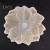 PVC Placemats for Dining Pressed Vinyl Metallic Flower Table Mats 15 Inch Round Tablemats Vinyl Place Mats for Kitchen Table Holiday Wedding
