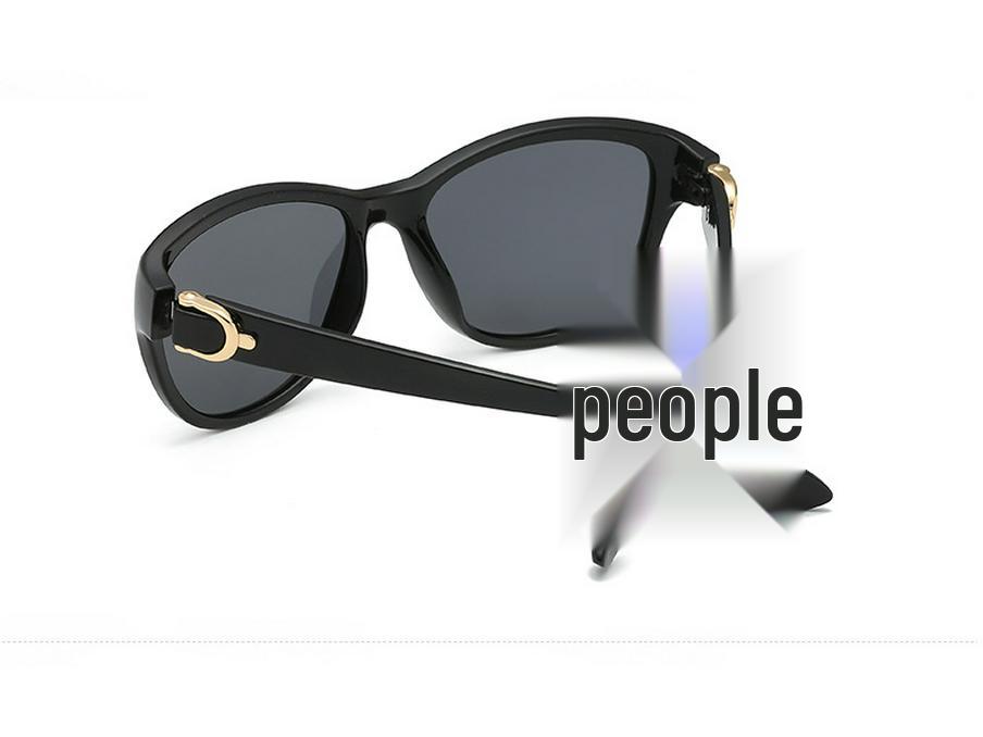 Women's Trendy Round Metal Mixed Polarized Retro Sunglasses 8629