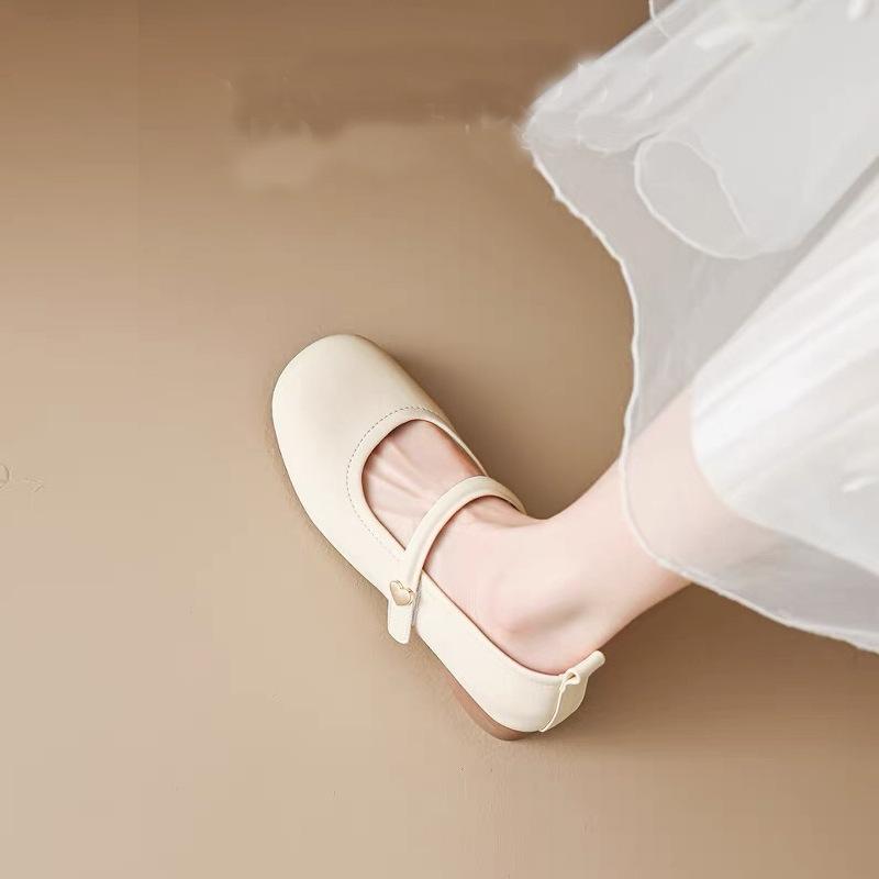 

Мэри Джейн одинарная обувь женская летняя 25 лето новая мягкая подошва низкий каблук нежная сочетающаяся юбка с мелким вырезом мягкая подошва туфли-бини 40 абрикосовый