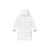 Fila Sports Warm Printed Logo Mid-Length Hooded Down Jacket Women Outerwear White F51W048940FWT