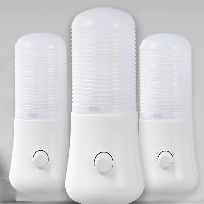 1Pc Kid Children'S Room Bedside Lamp Cold Warm White Mini Led Night Lights Shape Automatic Bedroom Decor Us Plug Wall Lamps