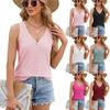 Solid Color V-neck Loose Base Vest Women's T-shirt Top