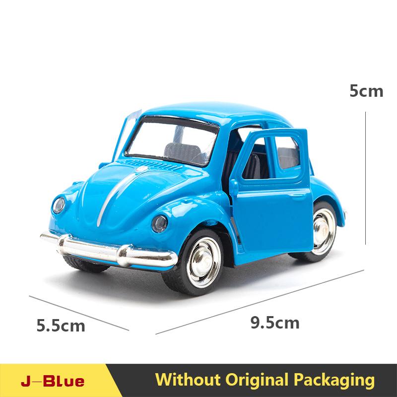 1:43 Alloy Diecast Cartoon BEETLE Vintage Car Model Classic PullBack Car Miniature Vehicle Replica For Collection Gift