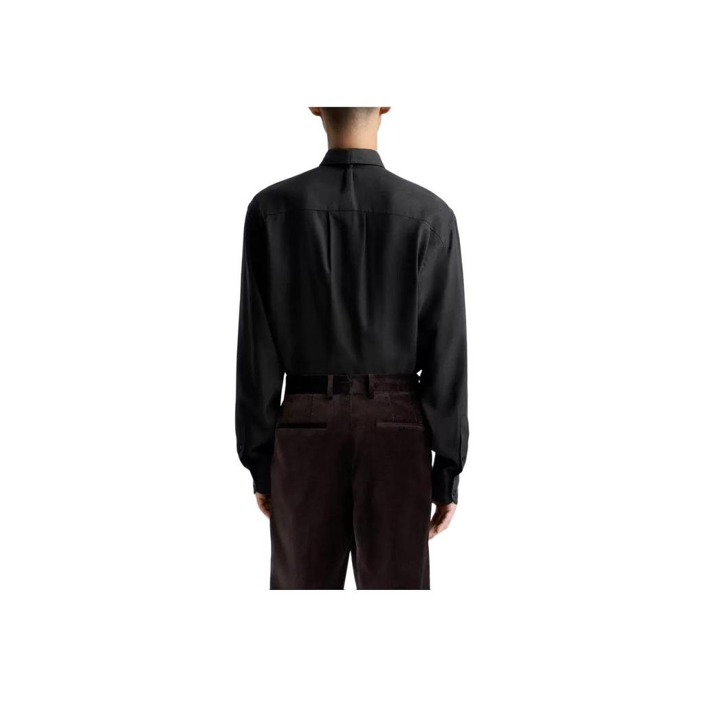 Zara Party Series Slim Fit Long Sleeve Shirt Men shirts Brown 5588314-700