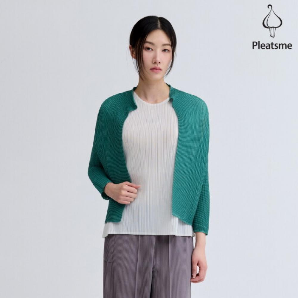 Pleats Me Chiffon Collarless Cardigan Epcdm125003
