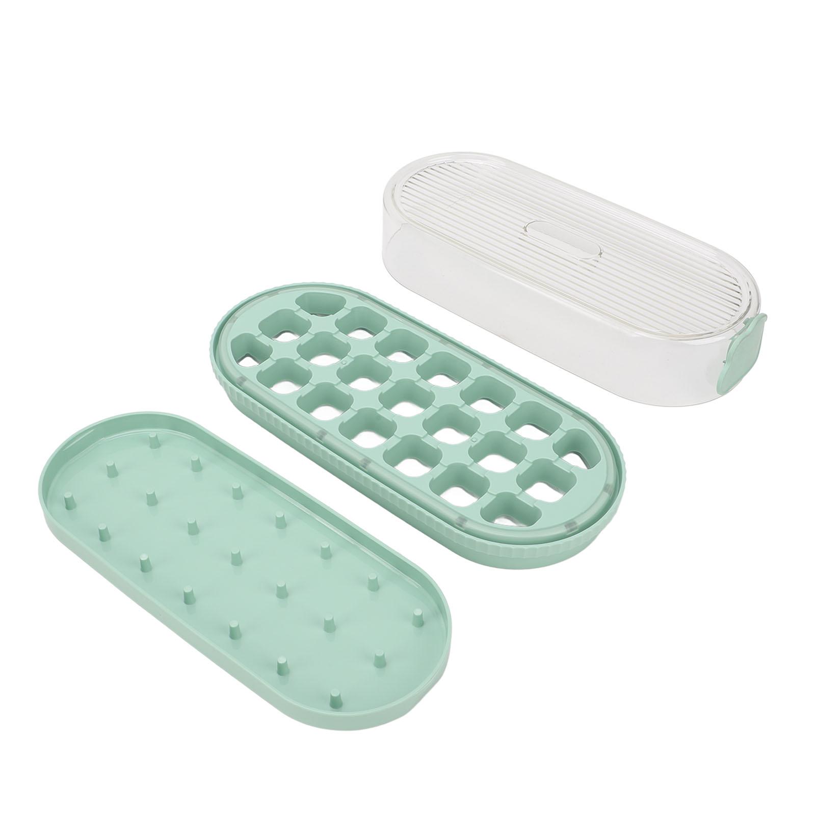 

Лоток для кубиков льда с крышкой и контейнером Большая вместимость Многофункциональный штабелируемый портативный морозильник для кубиков льда