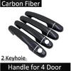 Black Carbon Fiber for Toyota Corolla E120 E130 2000 2001 2002 2003 2004 2005 2006 Door Handle Cover Sticker Car Accessories