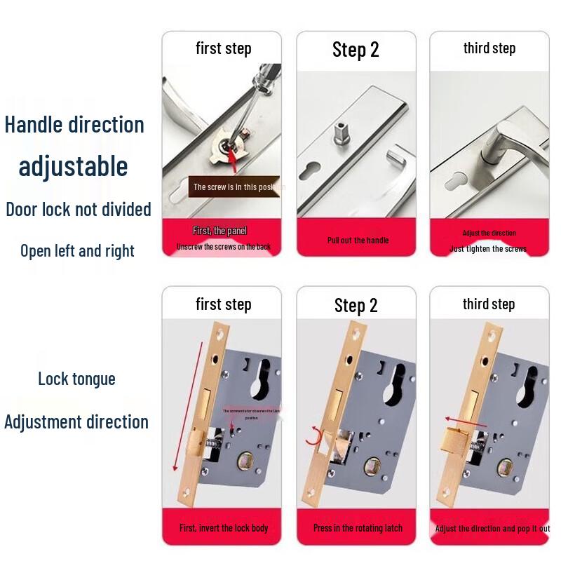 Qingwa Stainless Steel Indoor Door Lock Set