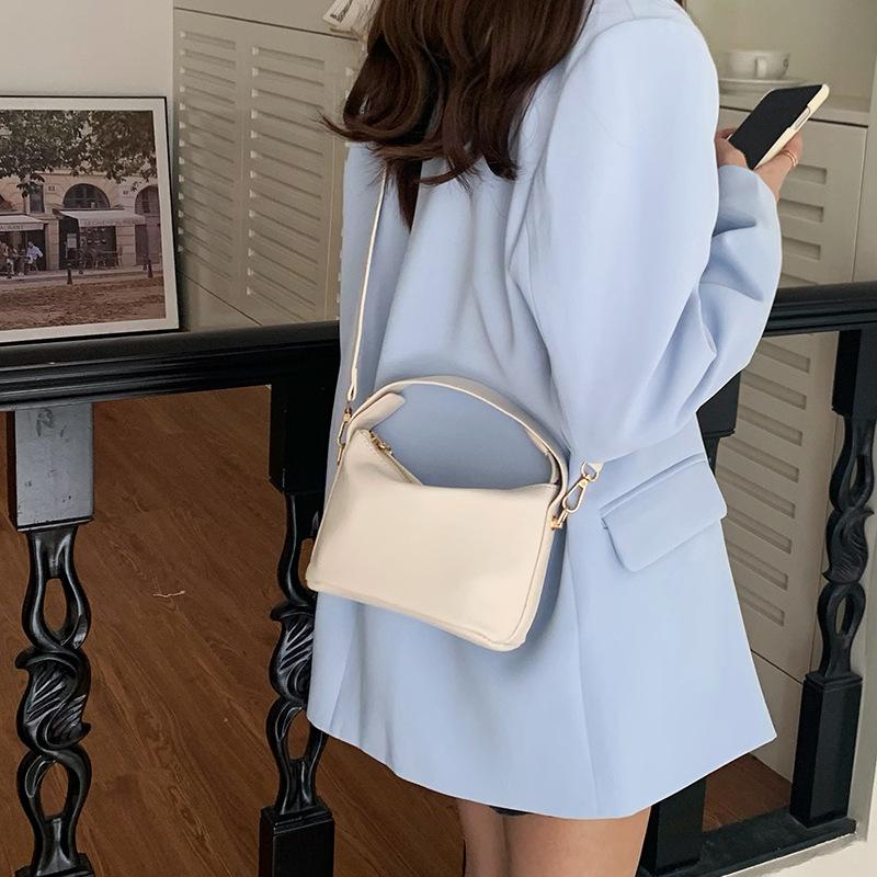 Сумка через плечо French Clouds Большая вместимость Модная женская сумка из чистого цвета — фото 6