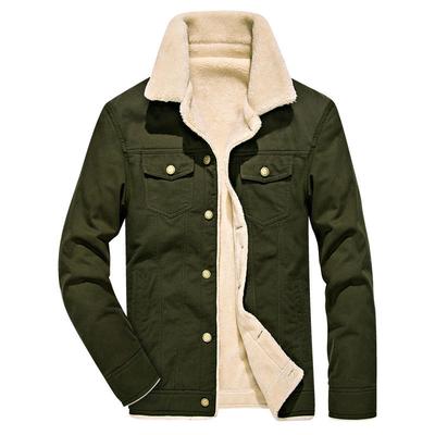 Automne et Hiver Nouveau Épaissi Revers Veste Militaire Veste Veste Vêtements en Coton Homme