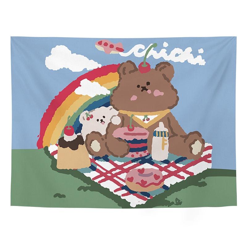 Wandteppich Wandbehang Cartoon Hintergrundtuch Hängendes Tuch Schlafzimmer Raumdekoration Tuch Net Red Foto Wandtuch
