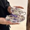European Bone China Coffee Cup Set, Afternoon Tea Set, High-End Exquisite Ceramic, British Black Tea Cup And Saucer Set, Souvenir Gift