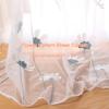 Gauze Flower Pattern Sheer Curtain Daisy Tulle Curtain Modern Window Drapes  Living Room
