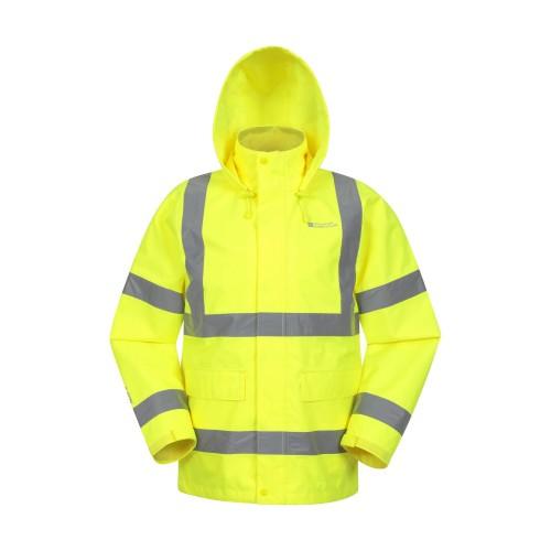 Mountain Warehouse Mens Waterproof Hi-Vis Jacket XS jaune