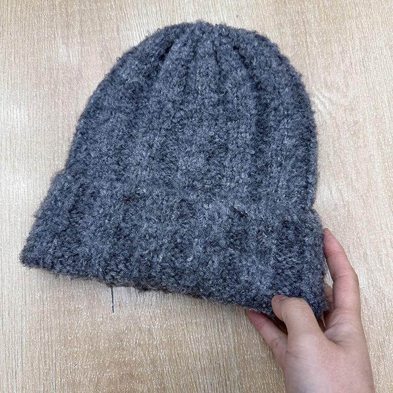 Ins Containing Wool Wool Hat Women's Autumn and Winter Thickened Warm Ear Protection Knitted Hat Casual Versatile Senior Sense Men