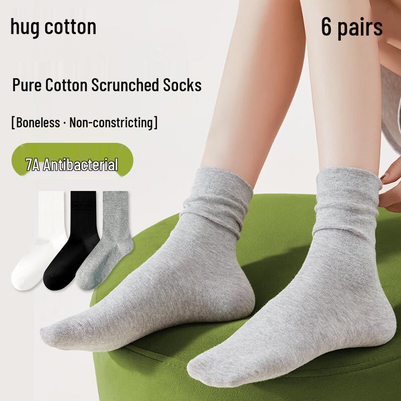 Women s Combed Cotton Anti-Odor Mid-Calf Socks One Size