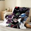 Teen Titans Print Flannel Blanket, High Quality Comfortable for All Seasons, Home Decor, Warmth and Comfort, Perfect for Christmas Gifts