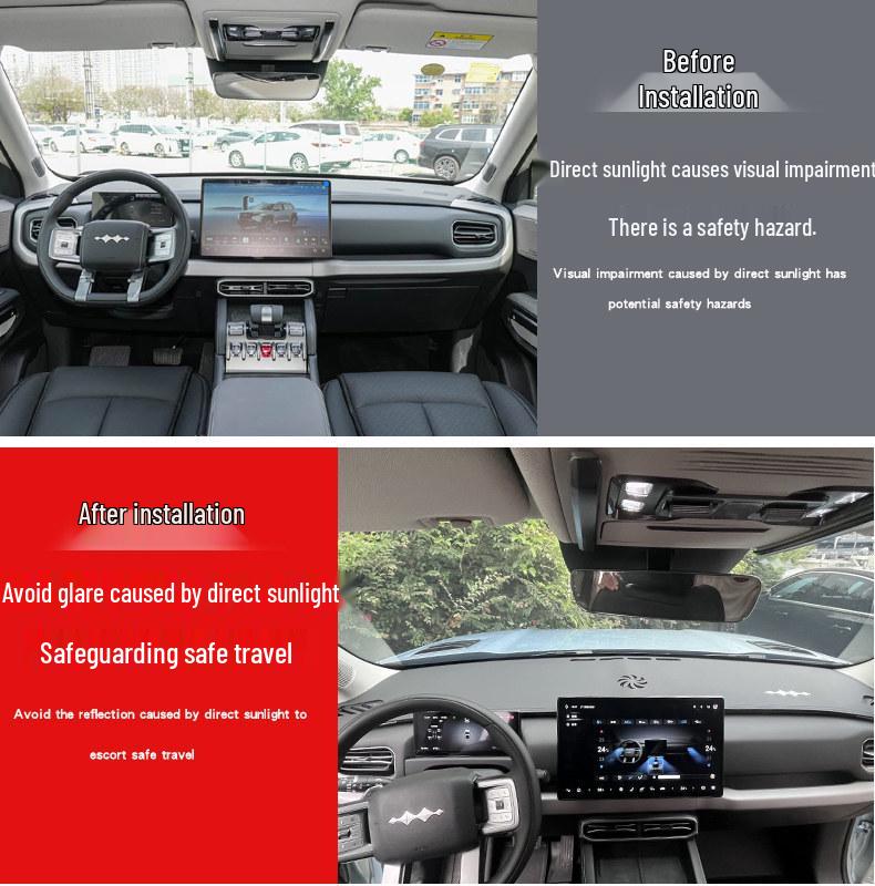 Equation Leopard Titanium 3 Car Dashboard Sunshade - Sun Protection & Heat Insulation for Console Workstation