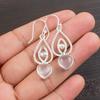 Rare Rose Quartz Gemstone 925 Sterling Silver Jewelry Drop/Dangle Earrings 2.00" EE-32-22