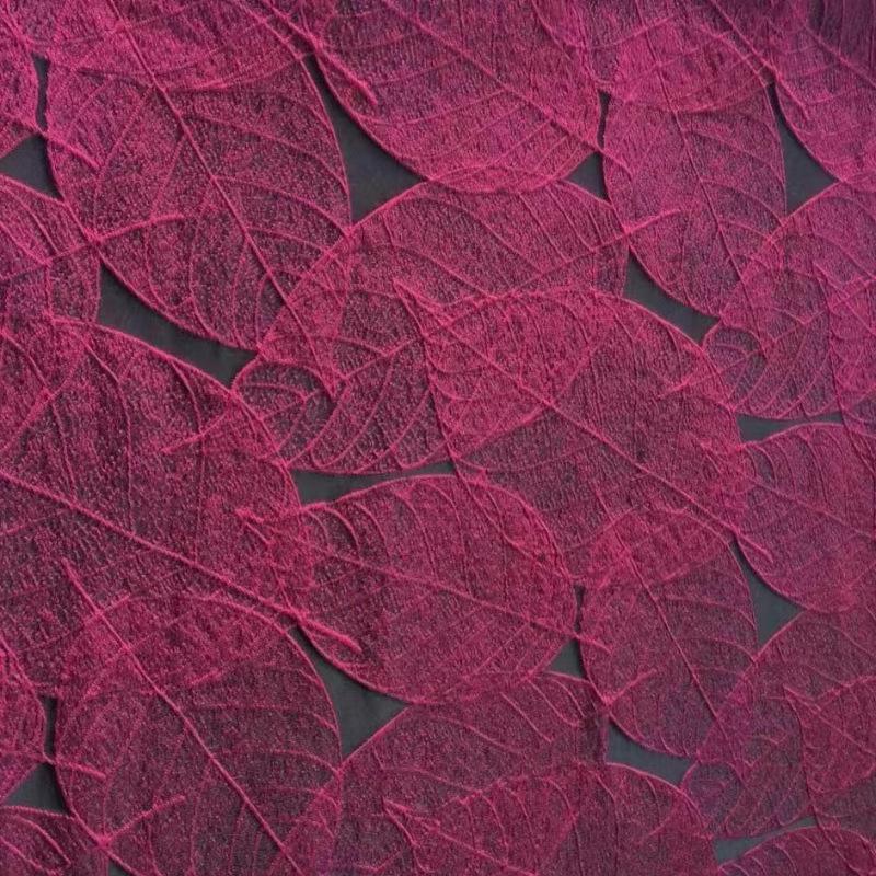 Leaf Relief Fabric High End Elegant European American Texture for DIY Sewing Womens Evening Gowns Jacket Fashion Designer Fabric