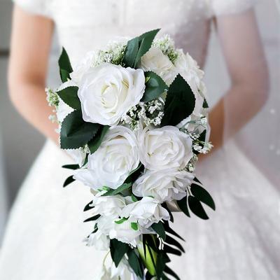 Wedding Rose Silk Bouquet Artificial Flowers Wedding Decoration Bride Holds Bouquets