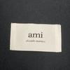AMI PARIS USH124.418 Black Heart Logo Embroidered Long Sleeve Shirt tops 44 blackUsed