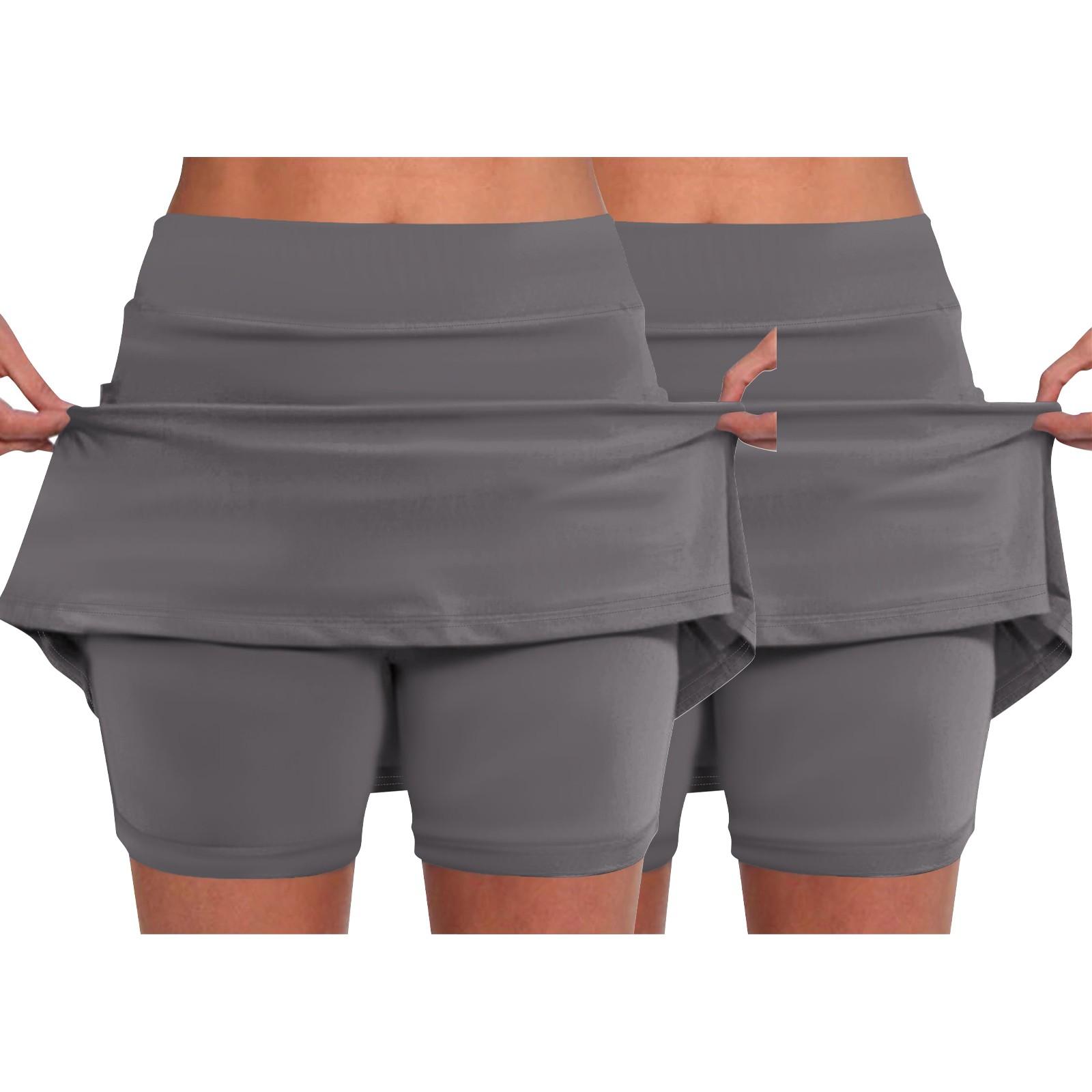 2 шт. эластичные брюки-кюлоты для йоги для женщин — фото 14