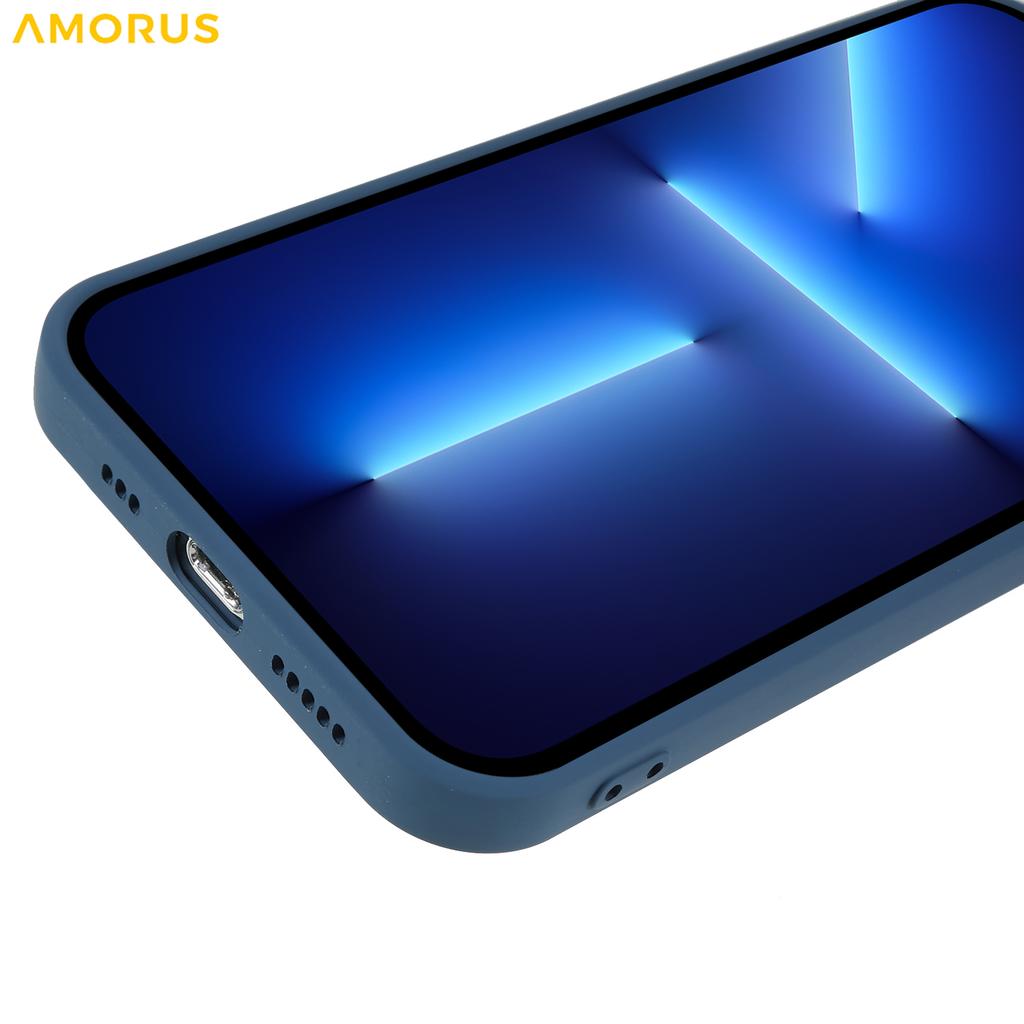 For iPhone 13 Pro Max Case Precise Cutouts TPU Fiber Lining Shockproof Phone Cover