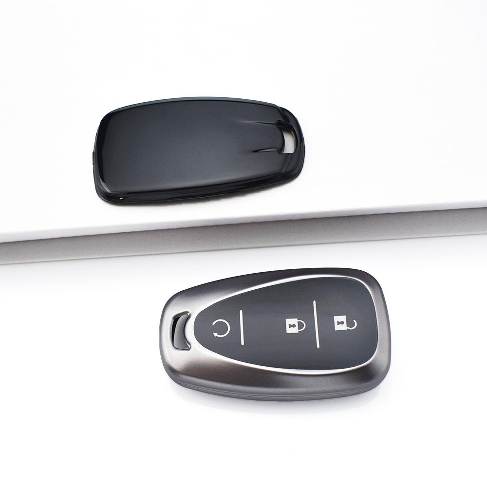 Soft TPU Car Key Case Cover Fob Shell Holder For Chevrolet Cruze Spark Sonic Camaro Volt Bolt Trax Malibu Accessories