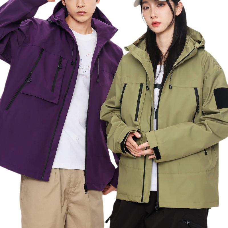2024 Korean Style Windbreaker Jacket for Men & Women - Casual Outdoor Spring/Autumn Sportswear