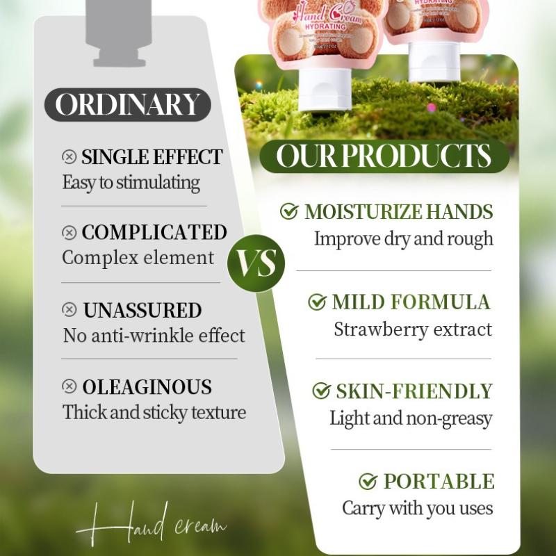Strawberry Hand Cream Bag 60g Vaseline Fragrance Hydrating Moisturizing Hand Cream Skin Care Products