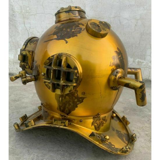 Messing Taucherhelm Anker Engineering 1921 Morse Scuba Boston Taucherhelm Taucher Marine Antik Alt SCA Tiefsee Halloween Herrenkostüm