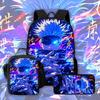 Sac à dos scolaire pour enfant Anime J-JujutsuS K-KaisenS avec sacs à lunch, trousses à crayons, sacs d'école pour garçons et filles Meilleur cadeau