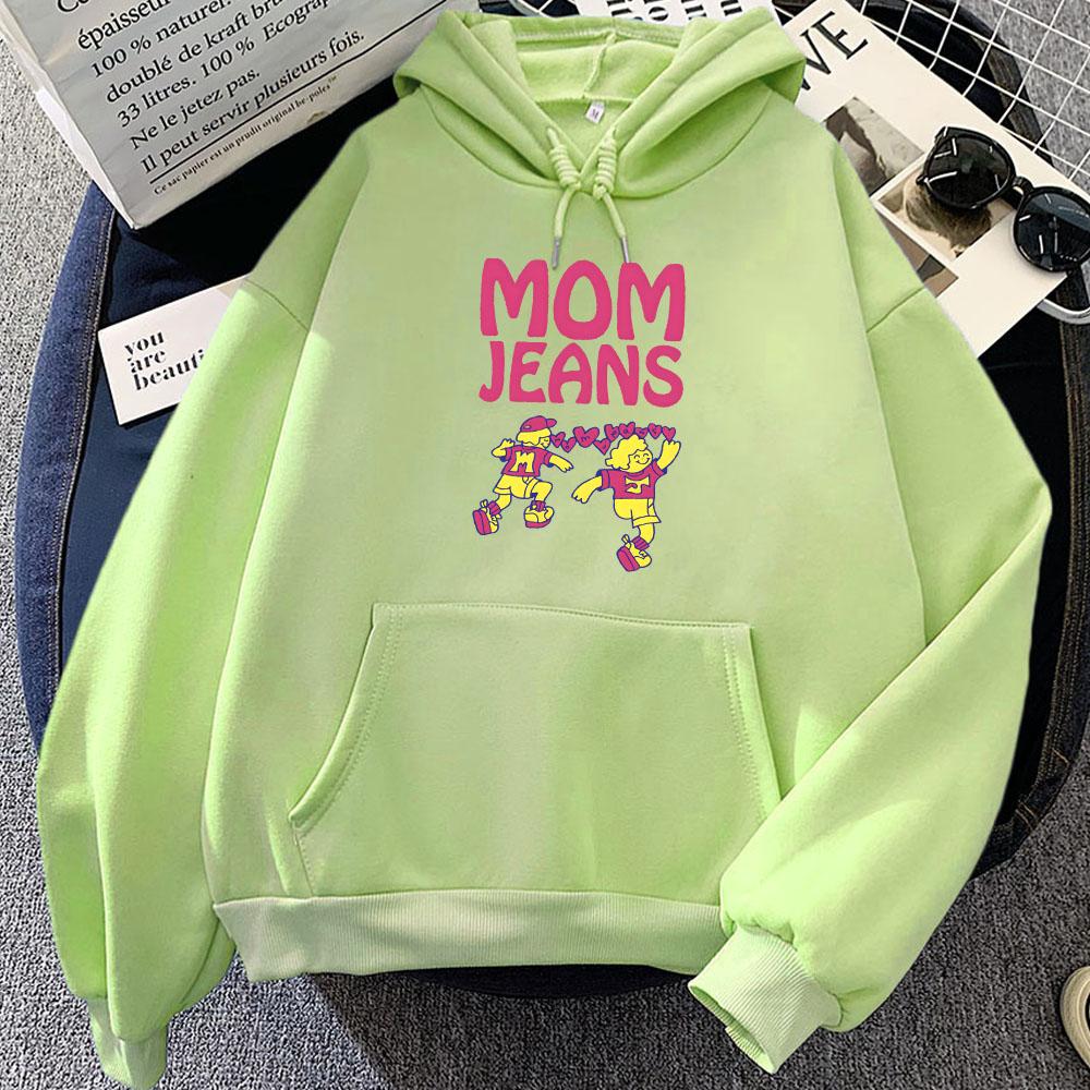 Funny Graphic Clothes Band Mom Jeans Band Hip Hop Streetwear Hoodies Long Sleeve Soft Hooded Pullovers Printing Women Pullovers