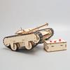 DIY Remote Control Tank Toys Wooden RC Tank Assembly 3D Puzzles Electric Motor Building Kids Educational Experimental Model Kits