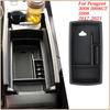 Car Armrest Storage Box for Peugeot 3008 3008GT 5008 2017-2023 Central Console Organizer Tray Container Interior Accessory
