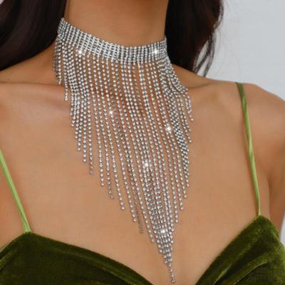 Náhrdelník Střapec Vodní Diamant Lehký Luxus Řada Diamantový Řetízek Pokročilý Náhrdelník