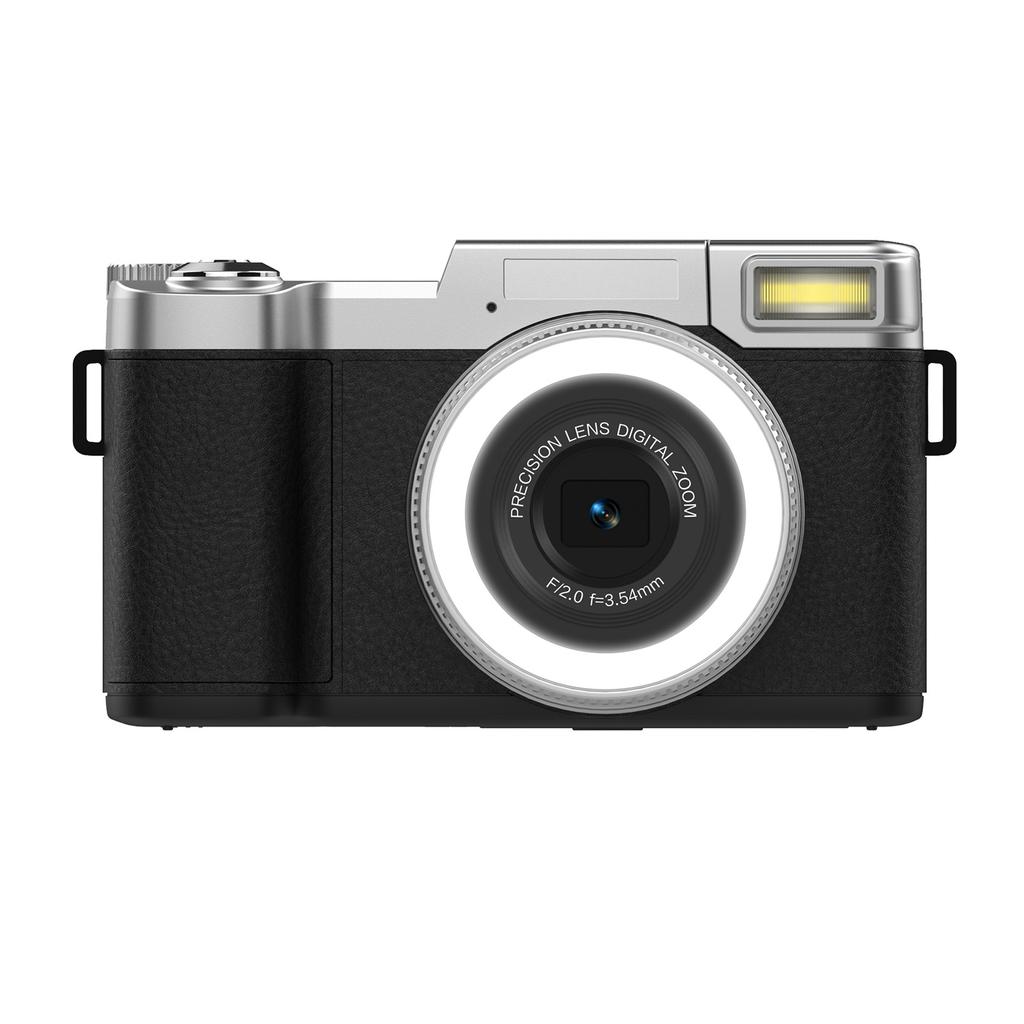4K Digital Camera 48MP Resolution 18X Zoom Compact Travel Size for Selfie and Video Recording