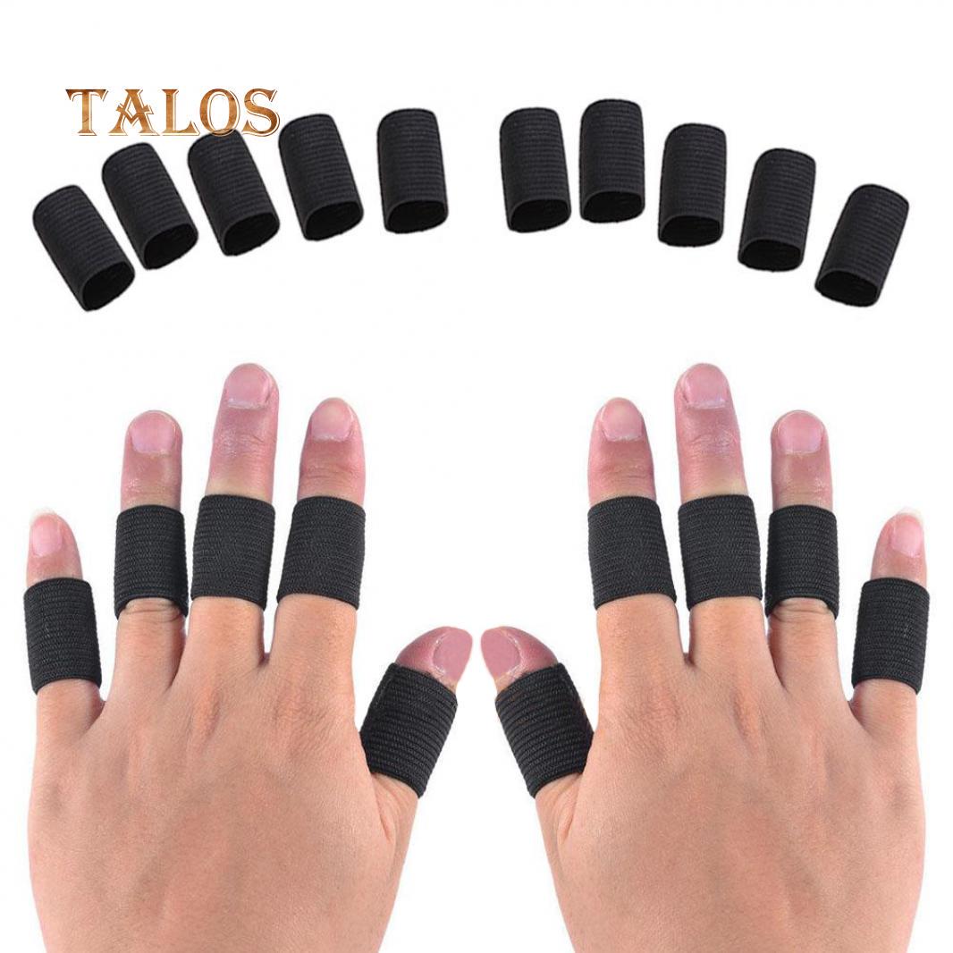 

Daydreamer 10 шт. эластичный протектор для пальцев, поддержка, артрит, спортивная помощь, прямой бандаж чёрный
