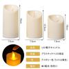 DFsucces LED Candle Lights, Set of 3, Warm Light, Flameless, Flickering, Energy-Saving, Safe, Long-Lasting, Convenient for Photography, Christmas,