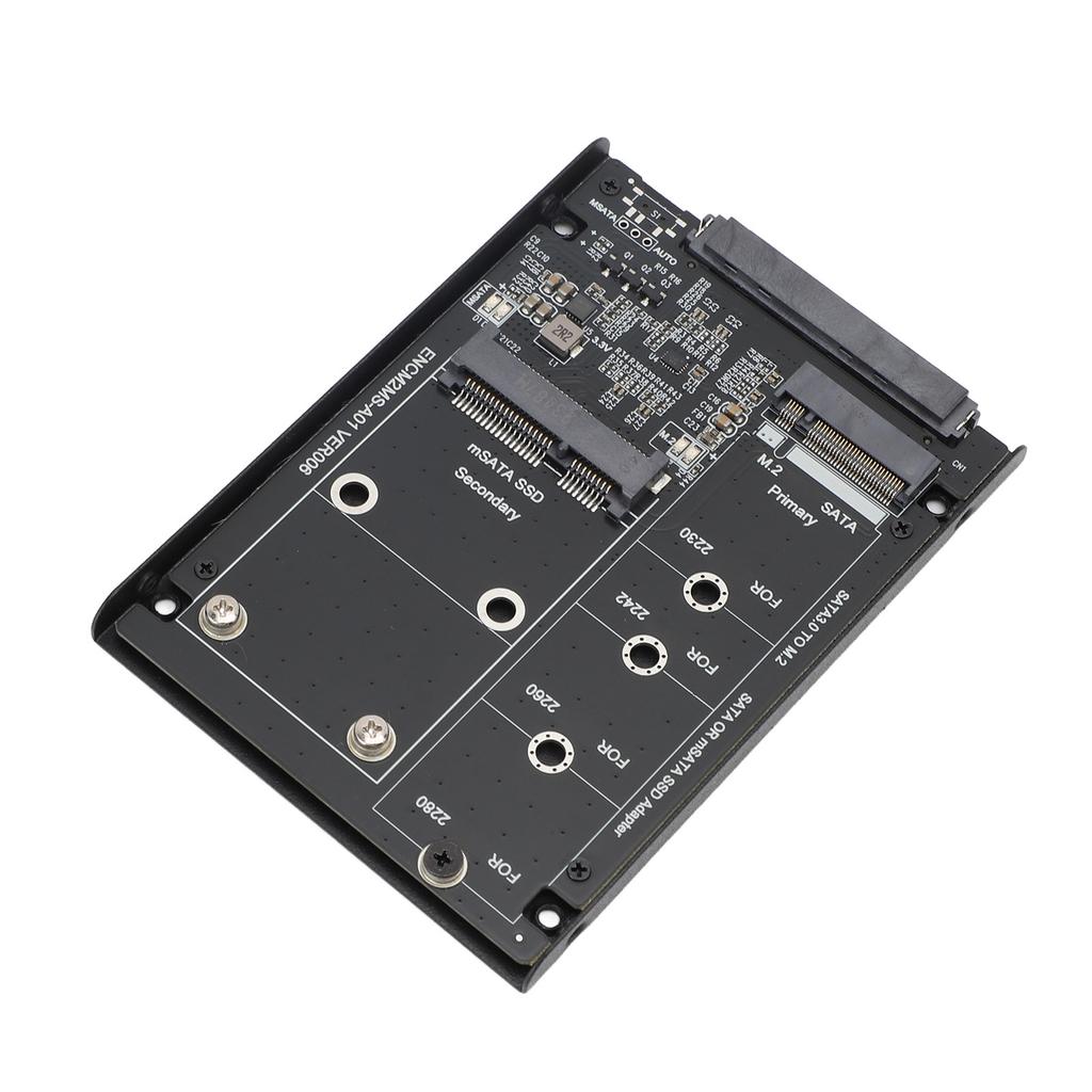 M.2 NGFF MSATA SSD Enclosure 6Gbps M.2 NGFF KEY B MSATA SSD Hard Drive to Serial ATA3.0 Converter Adapter for Win 7 8