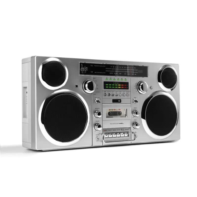 

Ретро Магнітофон Радіо CD-Плеєр Bluetooth Динамік Багатофункціональний Високої Потужності Портативний Зовнішній Звуковий Система