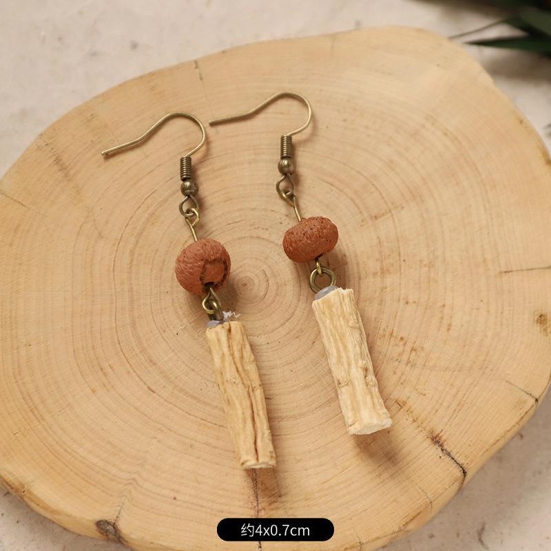 Original Design Traditional Chinese Medicine Plant Earrings Retro Literature Natural Fruit Handmade Long Earrings Women