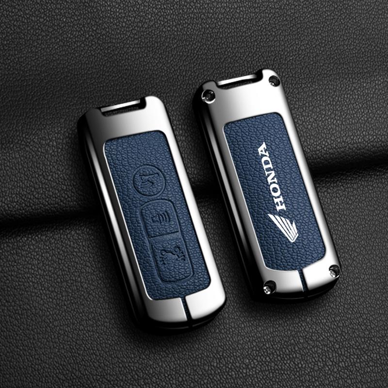 Zinc Alloy Leather Car Key Case Cover For Honda Forza 125 300 350 750 ADV Pcx 125 Xadv Super Cup SH150i SH300 Sh125 XAV Xlov
